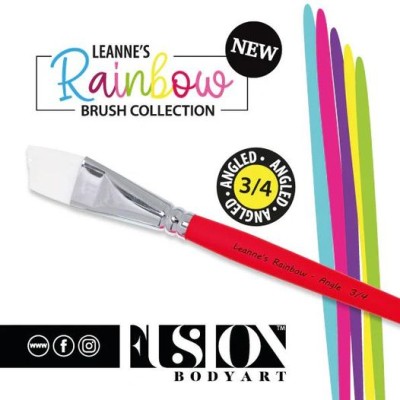 Leanne's Rainbow  3/4 Angled Brush  Leanne's Rainbow  3/4 Angled Brush